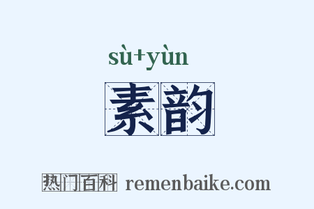 素韵是什么意思的图片